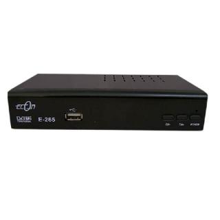 ECON FTA E-265 Full HD T2/C földi digitális vevőegység ECON FTA E-265 teljes HD DVB-T2 és DVB-C vevő a kódolatlan földi és kábel tv digitális adások vételéhez