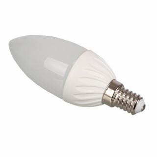 LED lámpa , égő , gyertya , E14 foglalat , 4 Watt , 240° , természetes fehér