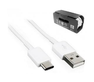 Samsung EP-DG970BWE USB-s adatkábel, töltőkábel fehér (UsbC, TypeC, G970 Galaxy S10e, 1 méter)