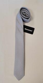 Ezüstszürke - apró mintás keskeny nyakkendő