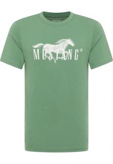 "Mustang" környakú póló - fűzöld