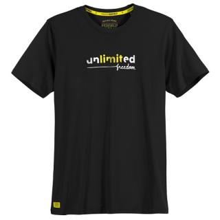 "Redfield" környakú nyomott mintás póló - fekete