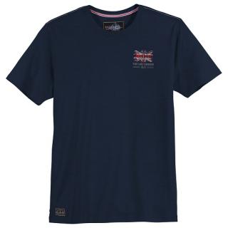 "Redfield" környakú nyomott mintás póló - navy