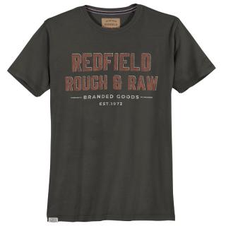 "Redfield" környakú nyomott mintás póló - vintage grey