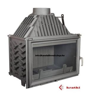 Kartki Oliwia 18kw sík üveges öntvény kandalló - 180mm raktáron