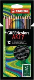 STABILO "GreenColors ARTY" Színes ceruza készlet - hatszögletű (12 db)