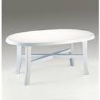 Danubio 110x165 cm ovál fehér asztal
