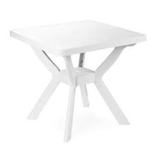 Nilo 80x80 cm fehér asztal erősített