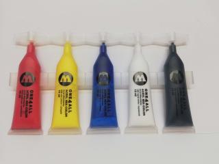 Molotow One4All, 5x10ml, fekete, fehér, piros, kék, sárga