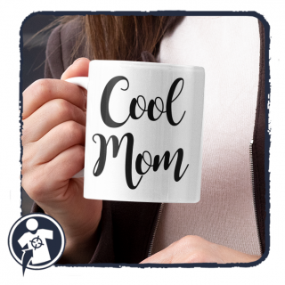 Cool Mom - feliratos fehér kerámia bögre (Anyák napi női póló)