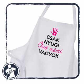 Csak nyugi - Óvó néni vagyok - vicces feliratos kötény óvónőknek ()