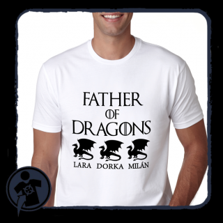 Father of dragons - Sárkányok apja - egyedi nevekkel (Vicces)