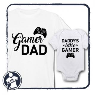 Gamer Dad &amp; Daddy's little gamer - APA-LÁNYA / APA-FIA szett