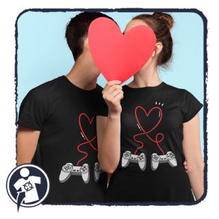 Gamer Love - páros póló (Cuki valentin napi póló szett)