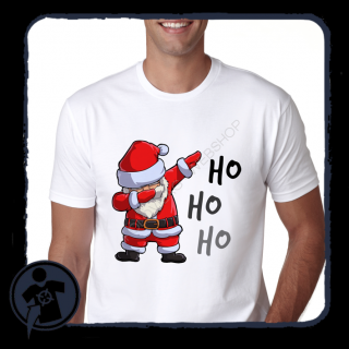 Karácsonyi táncoló (dab) Télapó Ho-Ho-Ho (Táncoló Télapó póló)