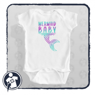 Mermaid Baby - Sellő Baba - mintájú bababody/ gy.póló (Cuki)