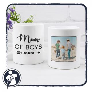 Mom of boys - Egyedi fényképes bögre fiús anyukáknak (Egyedi)
