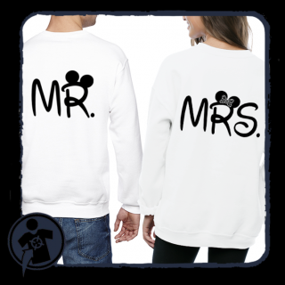 Mr &amp; Mrs - páros kereknyakú pulóver (A páros szett tartalma: 2)