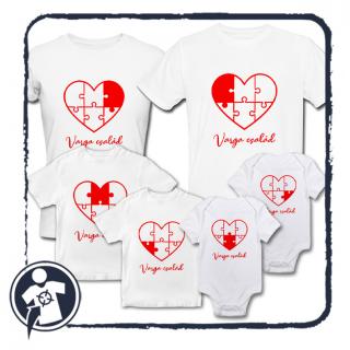 Puzzle szív - 6 tagú családi szett (A szett tartalma 2 felnőtt)