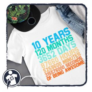 Szülinapi gyerek póló - 10. születésnapra (Birthday T-shirt -)