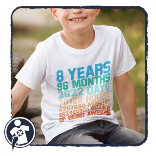 Szülinapi gyerek póló - 8. születésnapra (Birthday T-shirt -)