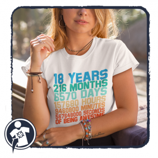 Szülinapi NŐI póló - 18. születésnapra (Birthday T-shirt - 18.)