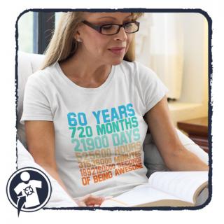 Szülinapi NŐI póló - 60. születésnapra (Birthday T-shirt - 60.)