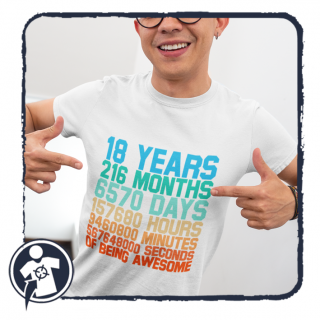 Szülinapi póló - 18. születésnapra (Birthday T-shirt - 18.)