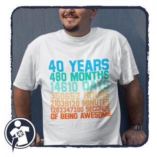 Szülinapi póló - 40. születésnapra (Birthday T-shirt - 40.)
