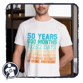 Szülinapi póló - 50. születésnapra (Birthday T-shirt - 50.)
