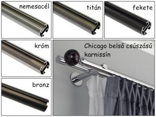 Karnisrúd Chicago 20 mm dupla nútos 200 cm több szín