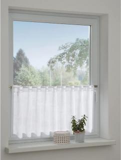 Vitrázsfüggöny Jaquard-Voile fehér 140 x 45 cm 