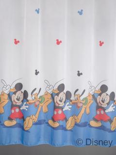 Fehér voila fényáteresztő gyerek kész függöny MICKEY/C03/ 160x150cm