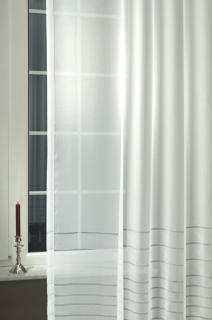Félorganza bordűrös fehér kész függöny LET. 160x120cm