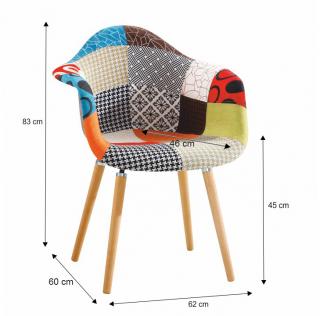 Fotel, anyag patchwork/bükk, KADIR tip 1