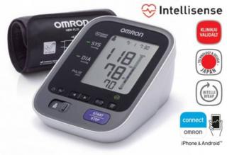 OMRON M7 Intelli IT Intellisense felkaros „okos-vérnyomásmérő” Bluetooth adatátvitellel, OMRON connect okostelefon alkalmazással