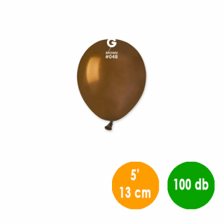 13 cm-es barna gumi léggömb - 100 db / csomag