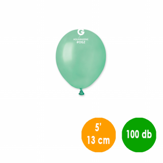 13 cm-es metál aquamarine gumi léggömb - 100 db / csomag