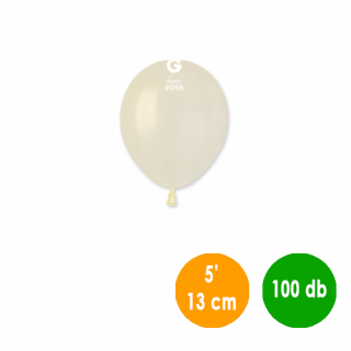 13 cm-es metál ivory gumi léggömb - 100 db / csomag