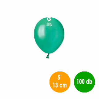 13 cm-es metál sötétzöld gumi léggömb - 100 db / csomag