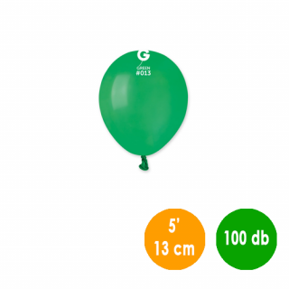 13 cm-es sötétzöld gumi léggömb - 100 db / csomag