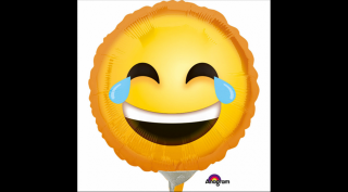23 cm-es nevető  Smiley fólia lufi