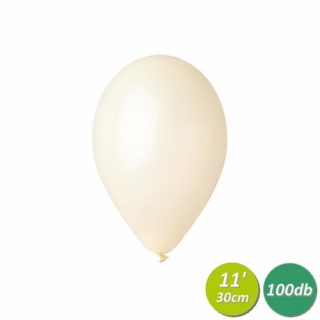 30 cm-es metál ivory gumi léggömb - 100 db / csomag