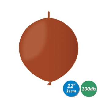 33 cm-es bóbitás barna gumi léggömb - 100 db / csomag