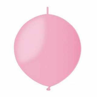 33 cm-es bóbitás rózsaszín gumi léggömb - 100 db / csomag