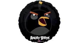 45 cm-es Angry Birds fekete madár fólia lufi