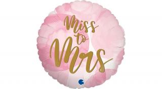 45 cm-es Bride to be - Miss to Mrs. kétoldalas fólia lufi
