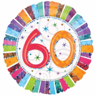 45 cm-es Radiant Happy Birthday 60 fólia lufi