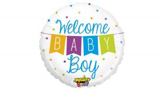 53 cm-es Welcome Baby Boy fólia lufi