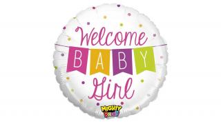 53 cm-es Welcome Baby Girl fólia lufi